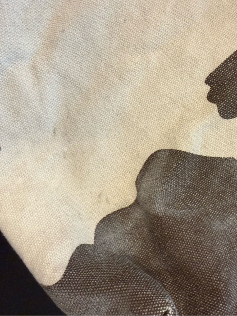 BAGGU Cow print canvas tote bag. Tote handles and shoulder strap sewn on. - Picture 7 of 8